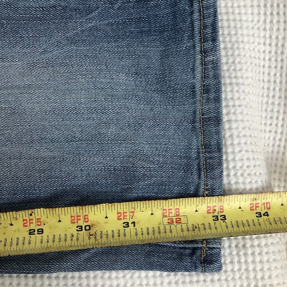 Morgan Jeans Delia's Junior Size 3L Blue Denim Boot cut  27 x 33 Distressed - Picture 8 of 9